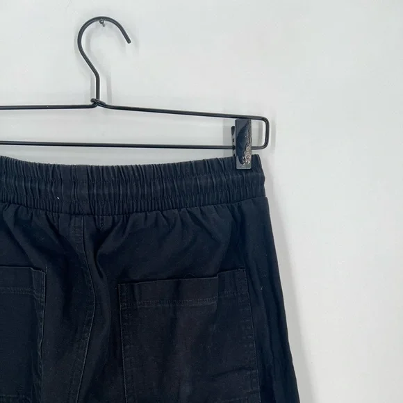 Christos New York Jesus Print Cargo Drawstring Black Jogger Trouser Pants